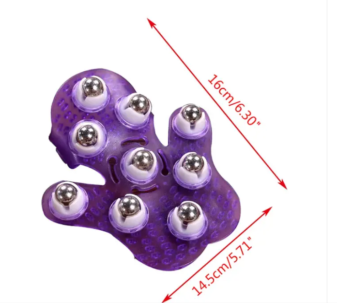 💆‍♂️ NNEOBA Palm-Shaped Massage Glove | 9 Metal Roller